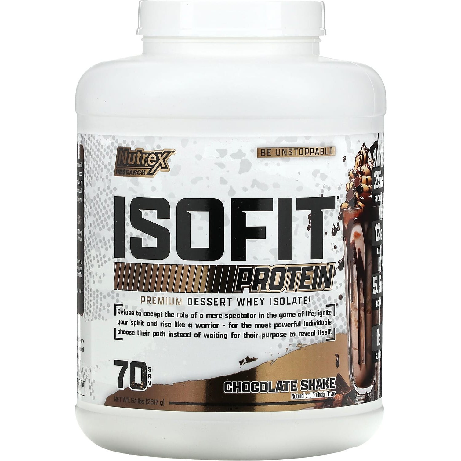 پروتئین وی ایزوله ناترکس IsoFit وزن ۲۲۰۰ گرم طعم شکلات